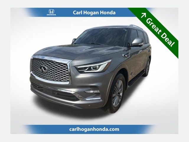 Gray (Graphite Shadow) 2021 INFINITI QX80 Luxe 4WD SUV / Crossover All-Wheel Drive 7-Speed Automatic