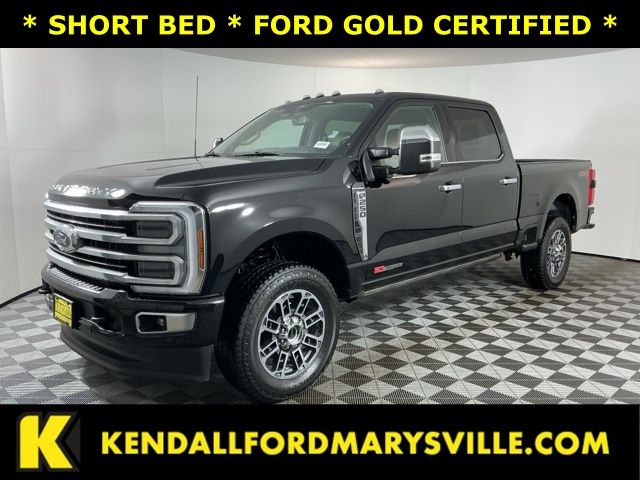 Agate Black Metallic 2025 Ford F-250 Super Duty Platinum Crew Cab 4WD Pickup Truck Four-Wheel Drive Automatic