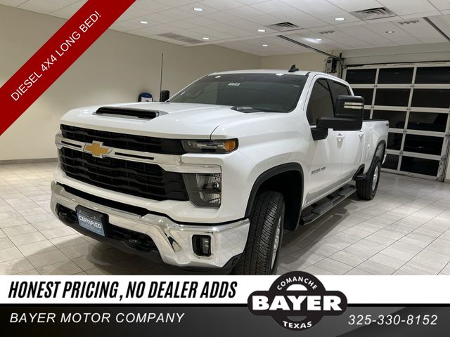 Summit White 2025 Chevrolet Silverado 3500HD LT Crew Cab 4WD Pickup Truck Four-Wheel Drive Automatic