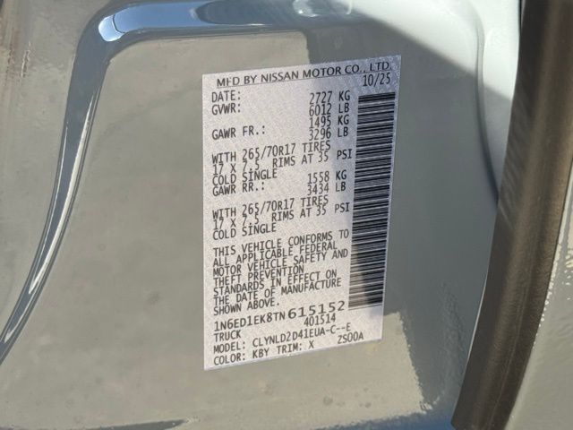New 2026 Nissan Frontier Truck
