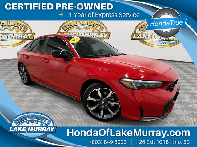 Rallye Red 2026 Honda Civic Hybrid Hatchback Front-Wheel Drive Continuously Variable Transmission