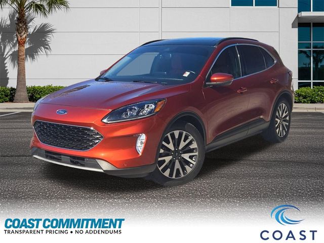 Orange Metallic 2020 Ford Escape Hybrid Titanium FWD SUV / Crossover Front-Wheel Drive Continuously Variable Transmission