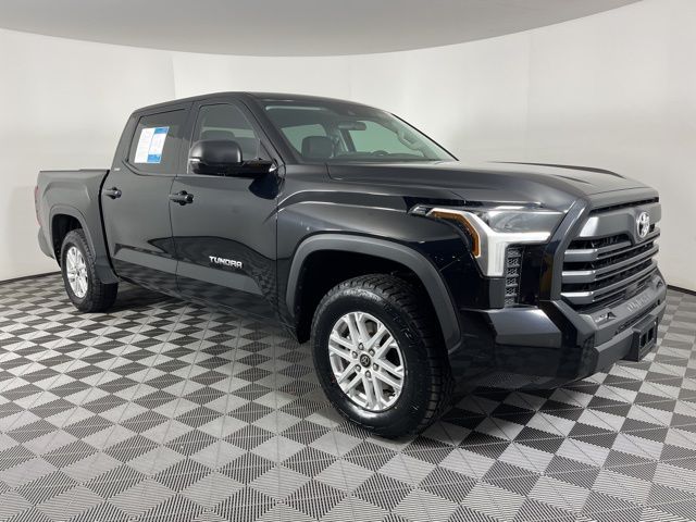 Midnight Black Metallic 2023 Toyota Tundra SR5 CrewMax Cab 4WD Pickup Truck Four-Wheel Drive Automatic