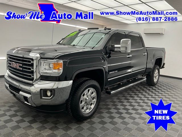 Onyx Black 2015 GMC Sierra 2500HD SLT Crew Cab SB 4WD Pickup Truck Four-Wheel Drive 6-Speed Automatic Overdrive