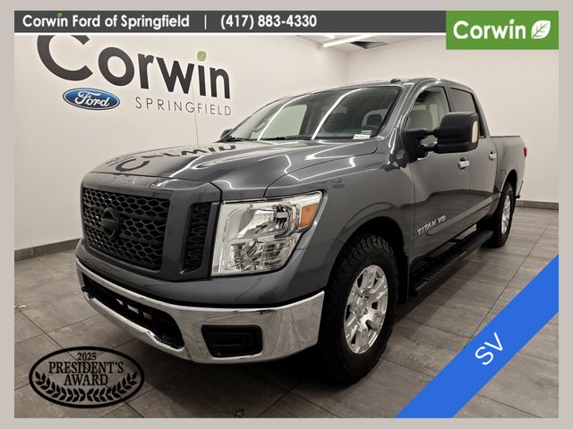 Gray (Gun Metallic) 2019 Nissan Titan Pickup Truck Four-Wheel Drive 7-Speed Automatic