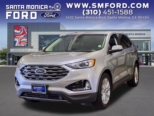 Iconic Silver Metallic 2022 Ford Edge SUV / Crossover All-Wheel Drive 8-Speed Automatic