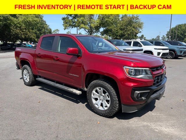 Cherry Red Tintcoat 2021 Chevrolet Colorado Pickup Truck Four-Wheel Drive 8-Speed Automatic