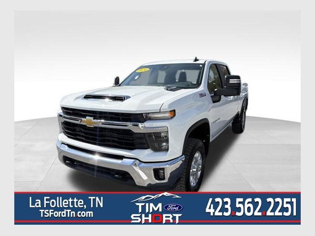 Summit White 2024 Chevrolet Silverado 2500HD LT Crew Cab 4WD Pickup Truck Four-Wheel Drive Automatic