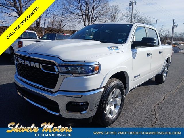 Bright White Clearcoat 2025 RAM 1500 Pickup Truck Four-Wheel Drive 8-Speed Automatic
