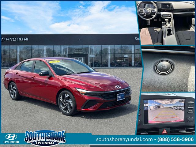 Red 2025 Hyundai Elantra Sedan Front-Wheel Drive Continuously Variable Transmission