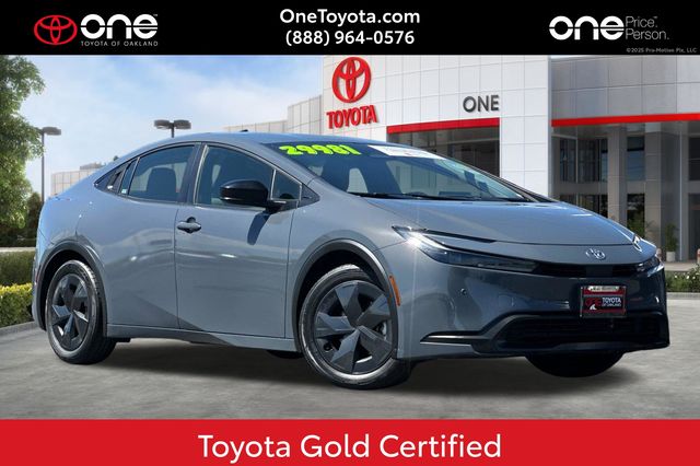 Gray 2025 Toyota Prius Hatchback Front-Wheel Drive Continuously Variable Transmission