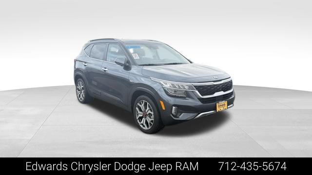 Gravity Gray 2021 Kia Seltos SX Turbo AWD SUV / Crossover All-Wheel Drive 7-Speed Automatic
