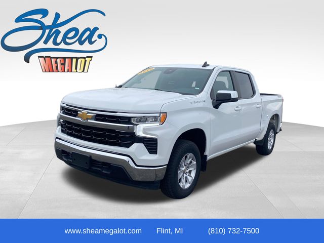 Summit White 2025 Chevrolet Silverado 1500 Pickup Truck Four-Wheel Drive Automatic
