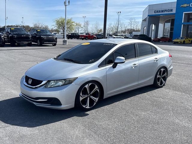Silver 2013 Honda Civic LX Sedan Front-Wheel Drive 5-Speed Manual