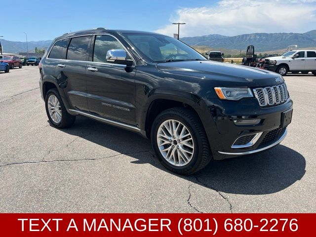 Diamond Black Crystal Pearlcoat 2018 Jeep Grand Cherokee SUV / Crossover Four-Wheel Drive 8-Speed Automatic