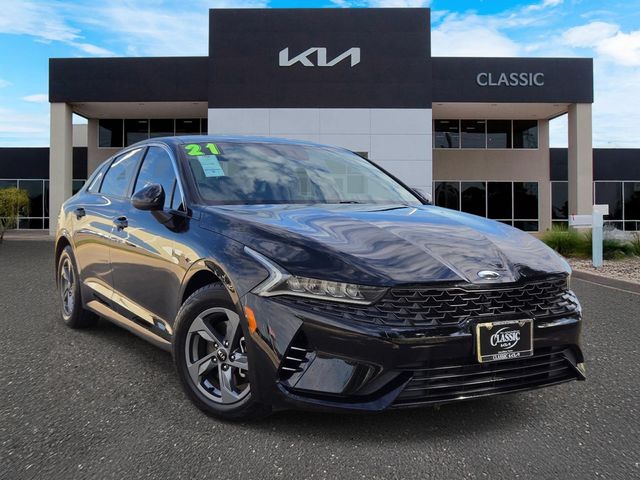 Ebony Black 2021 Kia K5 LXS FWD Sedan Front-Wheel Drive 8-Speed Automatic