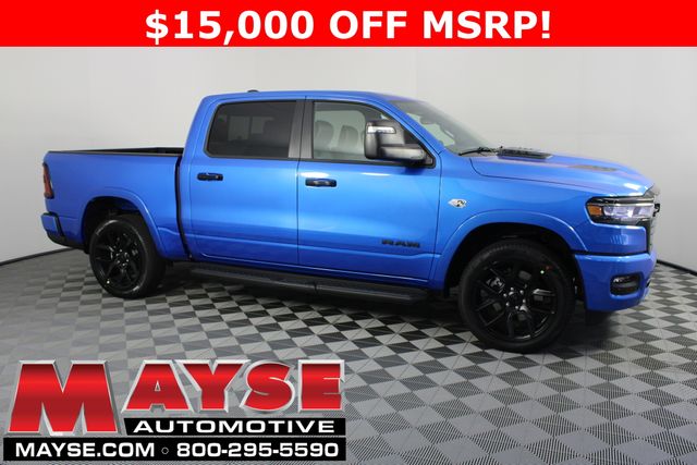 Hydro Blue Pearlcoat 2026 RAM 1500 Laramie Crew Cab 4WD Pickup Truck Four-Wheel Drive 8-Speed Automatic