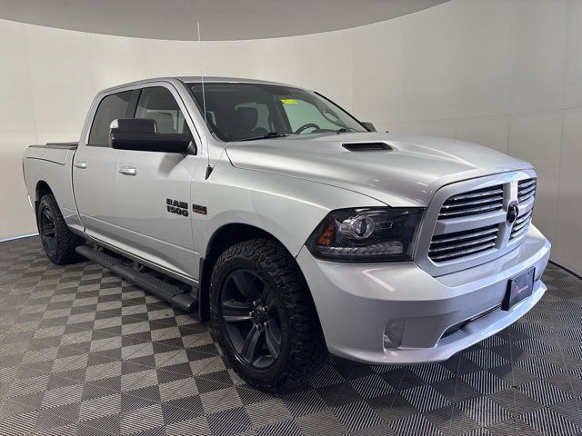 Bright Silver Metallic Clearcoat 2017 RAM 1500 Pickup Truck Four-Wheel Drive 8-Speed Automatic