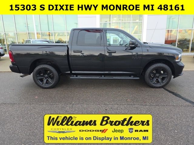 2017 Ram 1500 Night - Brilliant Black Crystal Pearlcoat exterior view 4