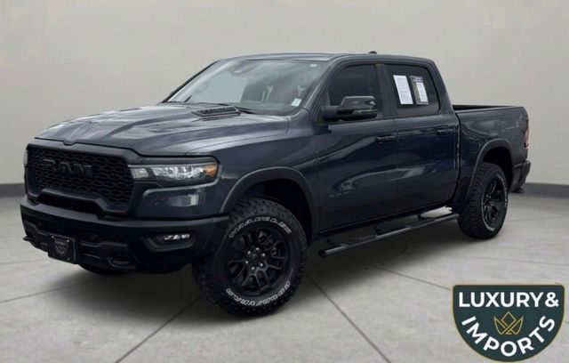 Forged Blue Metallic 2025 RAM 1500 Rebel Crew Cab 4WD Pickup Truck Four-Wheel Drive 8-Speed Automatic