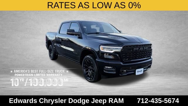 Diamond Black Crystal Pearlcoat 2026 RAM 1500 Limited Crew Cab 4WD Pickup Truck Four-Wheel Drive 8-Speed Automatic