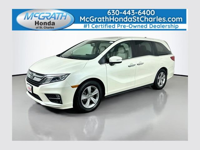 White Diamond Pearl 2019 Honda Odyssey Minivan Front-Wheel Drive 9-Speed Automatic
