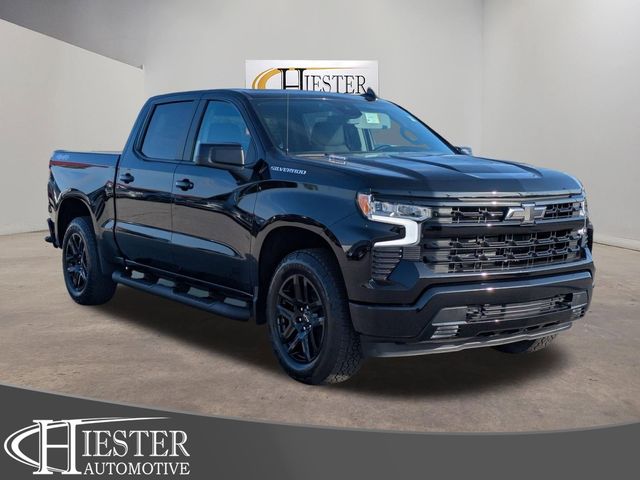 Black 2026 Chevrolet Silverado 1500 RST Crew Cab 4WD Pickup Truck Four-Wheel Drive 8-Speed Automatic