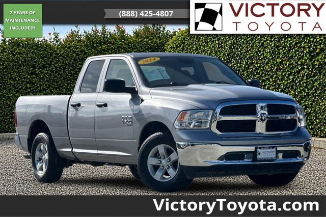 Billet Silver Metallic 2024 RAM 1500 Classic SLT Quad Cab 4WD Pickup Truck Four-Wheel Drive 8-Speed Automatic