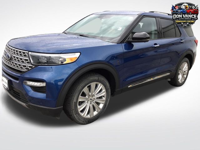 Blue Metallic 2023 Ford Explorer Limited AWD SUV / Crossover All-Wheel Drive Automatic