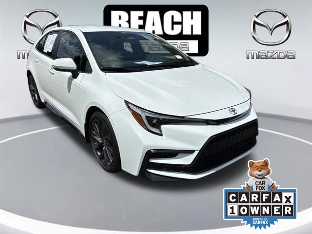 Black (Ice Cap/Midnight Blk Met) 2025 Toyota Corolla Sedan Front-Wheel Drive Continuously Variable Transmission