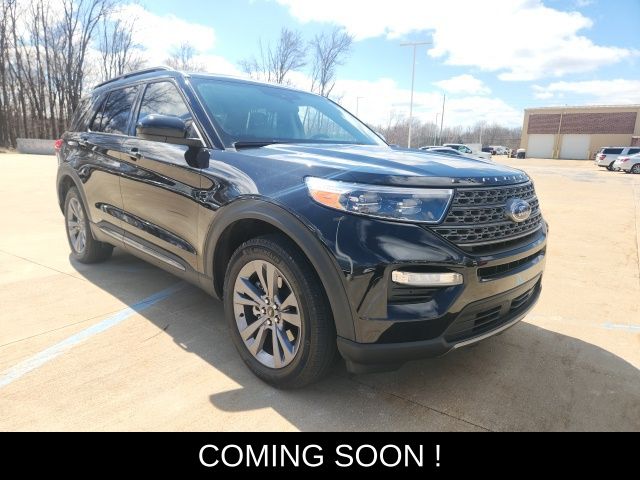 Agate Black Metallic 2023 Ford Explorer XLT AWD SUV / Crossover All-Wheel Drive Automatic