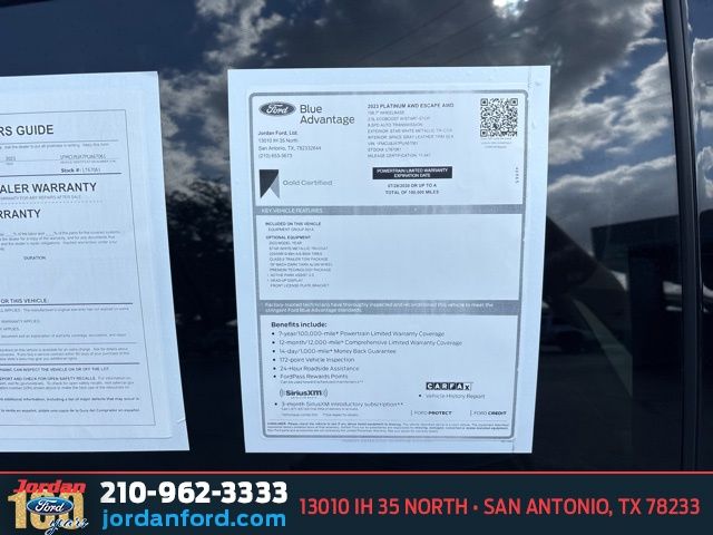 Used Car 2023 Ford Escape  Platinum For Sale Under $30,000 In San Antonio, Texas