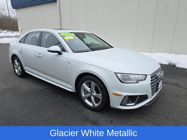 White 2019 Audi A4 quattro Premium Plus 45 TFSI Sedan All-Wheel Drive 7-Speed Automatic