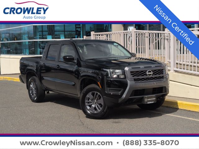 Super Black 2025 Nissan Frontier SV Crew Cab 4WD Pickup Truck Four-Wheel Drive 9-Speed Automatic Overdrive