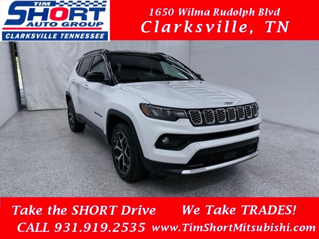 Bright White Clearcoat 2025 Jeep Compass SUV / Crossover Four-Wheel Drive 8-Speed Automatic