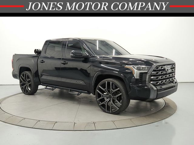 Midnight Black Metallic 2023 Toyota Tundra Platinum CrewMax Cab 4WD Pickup Truck Four-Wheel Drive Automatic