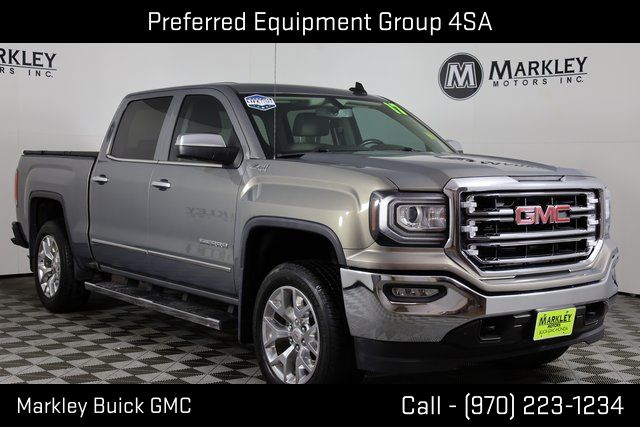 Pepperdust Metallic 2017 GMC Sierra 1500 SLT Crew Cab 4WD Pickup Truck Four-Wheel Drive 8-Speed Automatic Overdrive