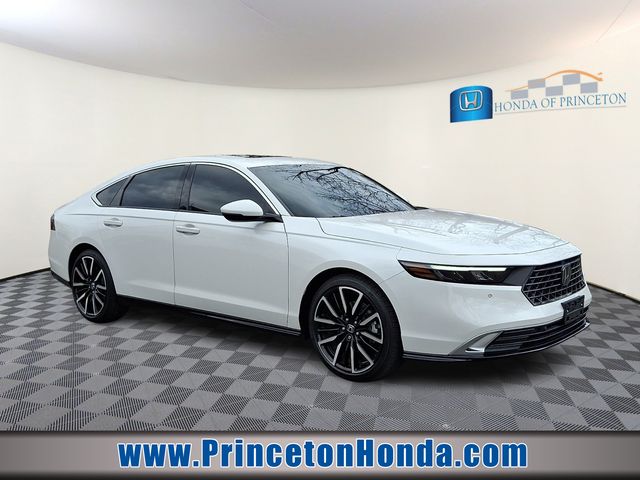 Platinum White Pearl 2025 Honda Accord Hybrid Touring FWD Sedan Front-Wheel Drive Continuously Variable Transmission
