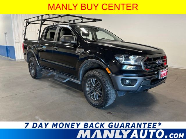 Black 2022 Ford Ranger XLT SuperCrew 4WD Pickup Truck Four-Wheel Drive Automatic