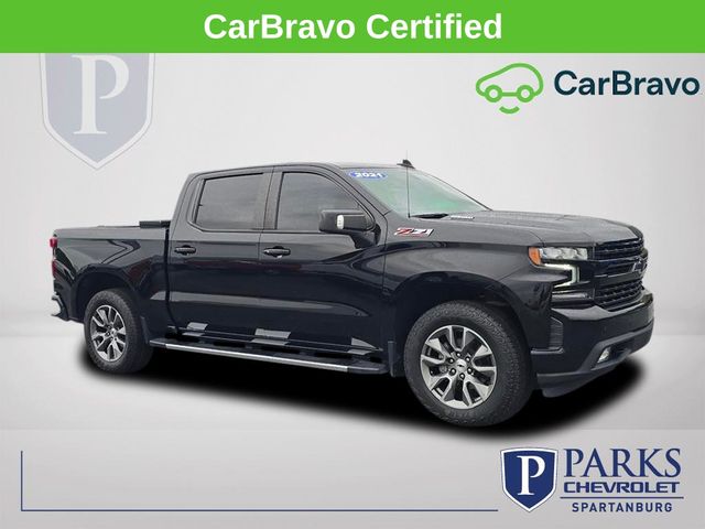 Black 2021 Chevrolet Silverado 1500 Pickup Truck Four-Wheel Drive Automatic