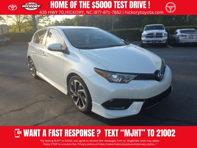 White 2016 Scion iM Base Hatchback Front-Wheel Drive Continuously Variable Transmission