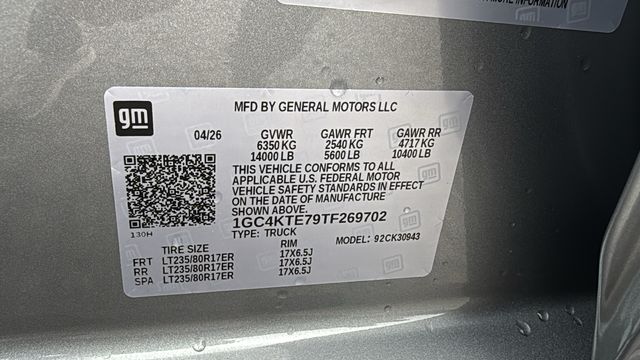 new 2026 Chevrolet Silverado 3500HD car, priced at $67,510