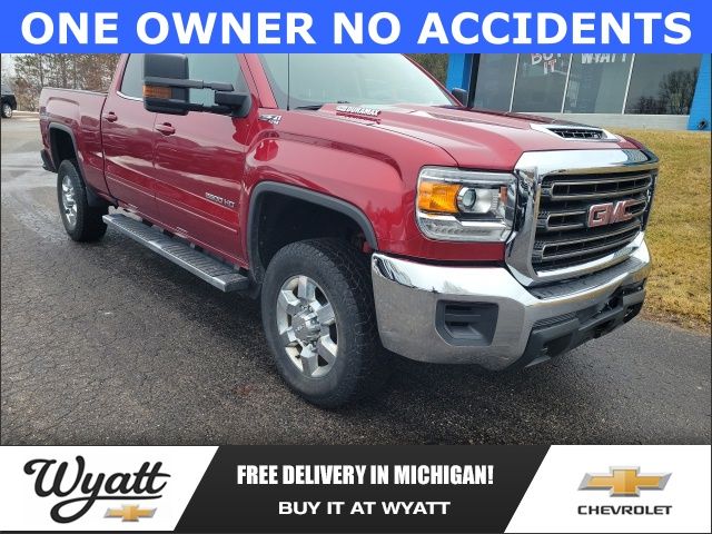 Red Quartz Tintcoat 2018 GMC Sierra 2500HD SLE Crew Cab SB 4WD Pickup Truck Four-Wheel Drive 6-Speed Automatic