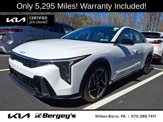 Snow White Pearl 2025 Kia K4 GT-Line FWD Sedan Front-Wheel Drive Continuously Variable Transmission