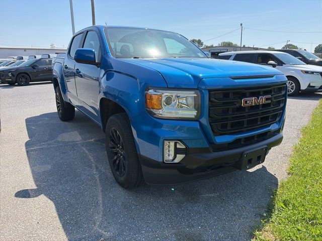 Blue Metallic 2022 GMC Canyon Elevation Crew Cab 4WD Pickup Truck Four-Wheel Drive 8-Speed Automatic
