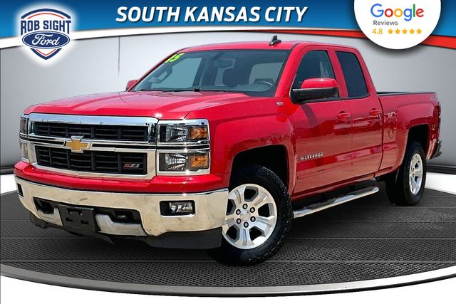 Victory Red 2015 Chevrolet Silverado 1500 LT Double Cab 4WD Pickup Truck Four-Wheel Drive 6-Speed Automatic Overdrive