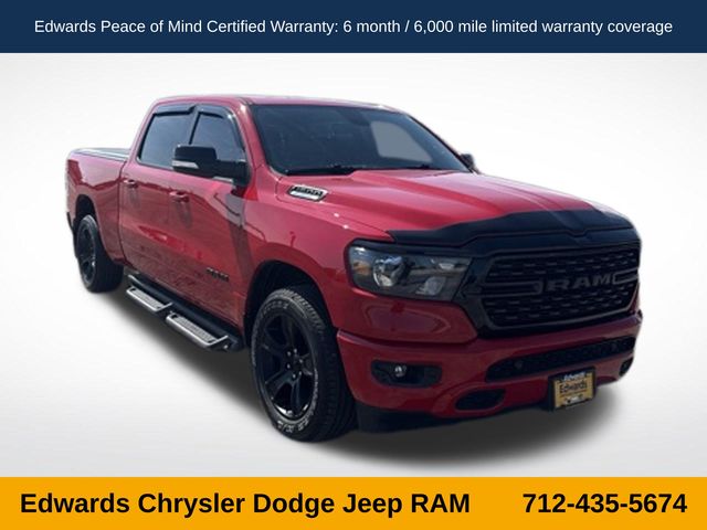 Flame Red Clearcoat 2022 RAM 1500 Pickup Truck Four-Wheel Drive 8-Speed Automatic