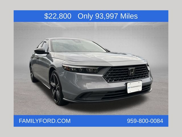 Gray 2023 Honda Accord Hybrid Sedan Front-Wheel Drive Continuously Variable Transmission