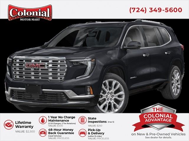 Black (Ebony Twilight Metallic) 2025 GMC Acadia SUV / Crossover Four-Wheel Drive 8-Speed Automatic