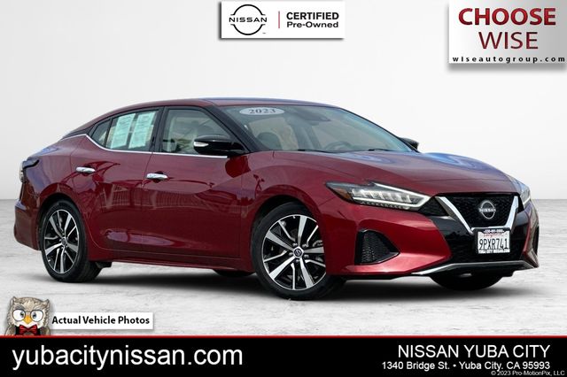 Red 2023 Nissan Maxima SV FWD Sedan Front-Wheel Drive Continuously Variable Transmission